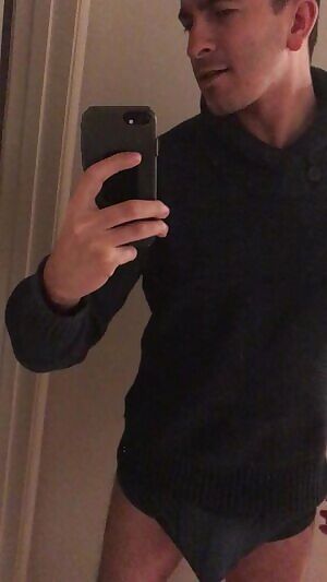 GIF - A smirk, bulge, finger wag, and a reveal. What more could a girl want?