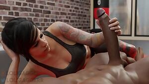 Mara giving a handjob