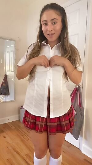 My uniform doesn't do justice for how petite I am <3