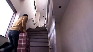 Japanese Mother and son when he comes home from college