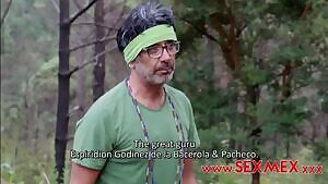 Stepmom and son weird first time fucking in the woods