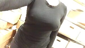 love starting my shifts w a titty drop in the backroom
