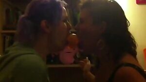 Two Amateurs Deepthroating Dildo Balls Deep