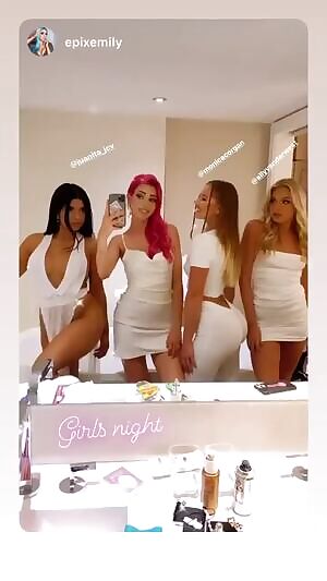 With sexy friends
