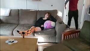 How watching tv usually goes in our home