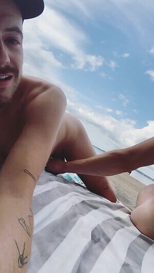 Got my dick played with at the beach... you like? 😏