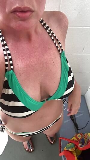 Because I’m sad summer’s over for me. Let’s remember it fondly with this little vid of me in the pool changing room, shall we??