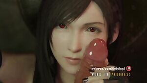 Tifa giving you a handjob