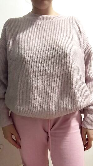 Big sweater, no bra kind of day :)