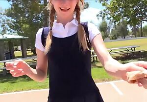 A beautiful sunny day, the sky is blue, birds are singing and theres a camera up a hot girls dress