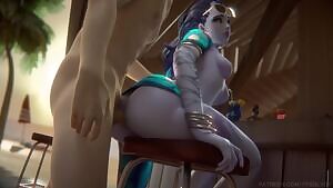 Widowmaker Fucked On a Bar Stool