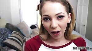 DAD PUNISHES ANGEL SMALLS’ YOUNG TEENAGE PUSSY FOR GETTING TROUBLE IN SCHOOL – Featuring: Angel Smalls