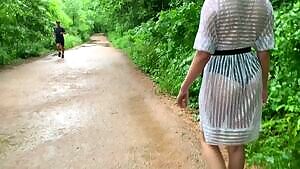 Showing him my natural breasts