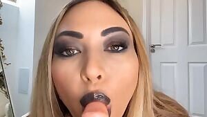 Hot British Slut Teases and Sucks a big cock to perfection ;)