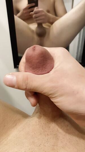 when you try not to make a mess but your cock says otherwise