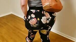 Those summer pants can barely contain her....