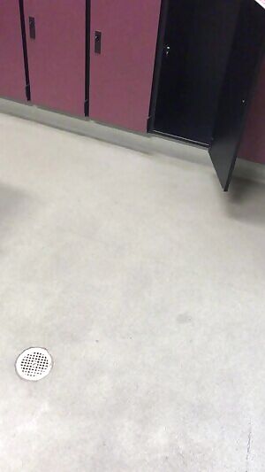 In a locker room