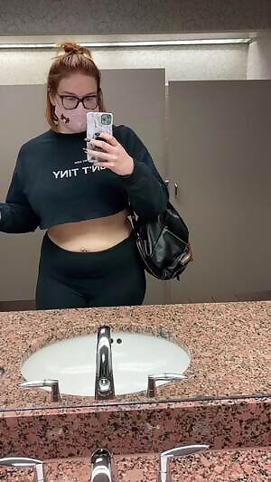 Titty drop while people were in the stalls