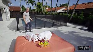 Two Bunnies, One Cock