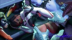Sombra enjoys a real lizard feat Widowmaker {Beowulf1117}