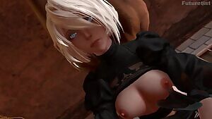 2B Gets Fucked By Horse