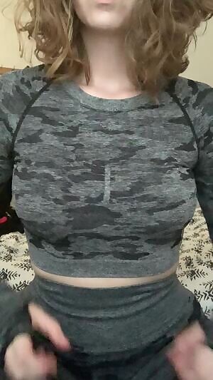 Letting your tits free after a workout is one of life’s greatest pleasures