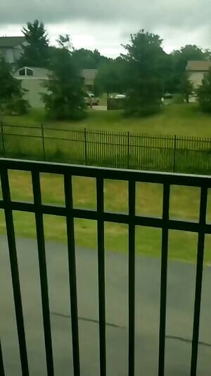 Leaving my phone on my balcony and retrieving it, and doing both in the nude.