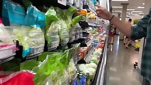 Flashing at the grocery store with my friend