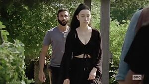 Christian Serratos Boob Jiggles in The Walking Dead