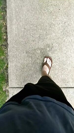 Went for a quick walk outside...wonder if any neighbors saw.