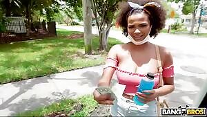 Hot Ebony Hops on the Bus