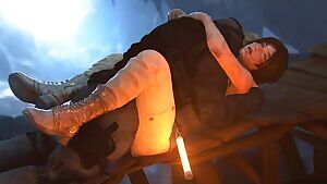 Lara Croft fucked missionary