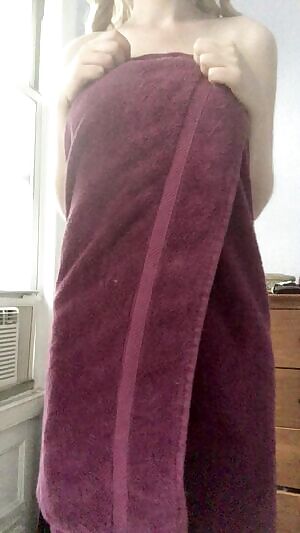 The thing about towels is they really hide my body. Better to just drop it on the floor I think.