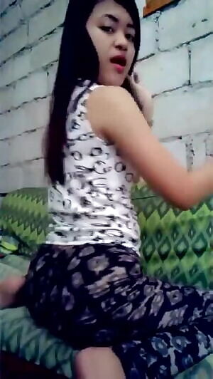 Asian girl ass muscle control