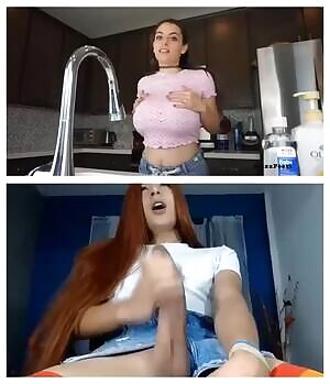 Washing her titties to keep us all safe