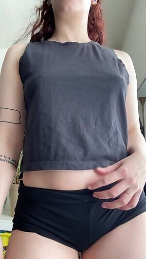 titty reveal in my favorite gym shirt!