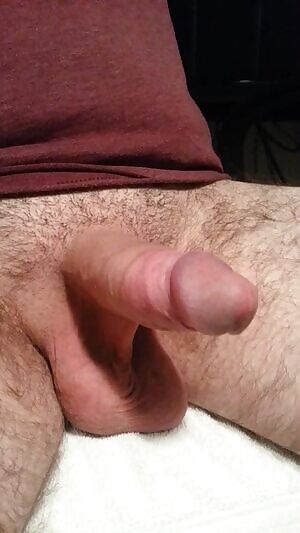 Full balls and hard cock throbbing and bouncing