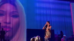 Ariana Grande has a moment of domination as she kicks down her dancer at the end.. God, I want to punish this bitch.