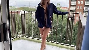 I’ll try my hardest to hold my moan tonight when he fucks me on this balcony... or will I? ;)