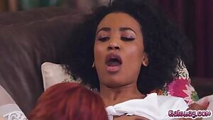 Sexy interracial pussylicking...
