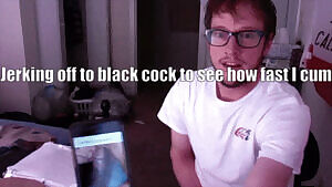 Sissy test jerking off to see how fast BBC makes me cum ;)